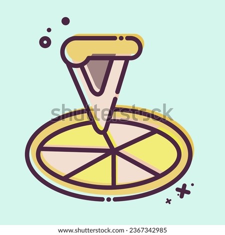 Icon Pizza. related to Breakfast symbol. MBE style. simple design editable. simple illustration