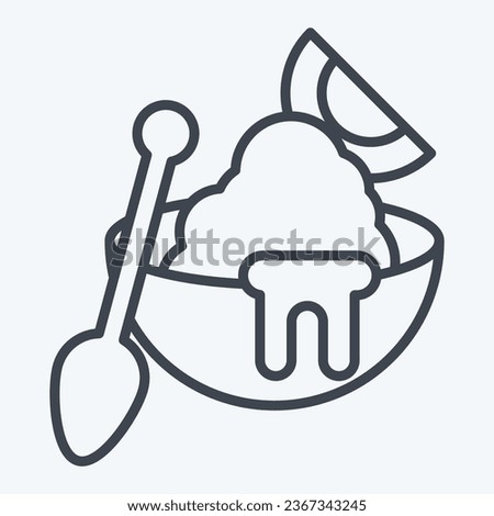 Icon Cornflakes. related to Breakfast symbol. line style. simple design editable. simple illustration