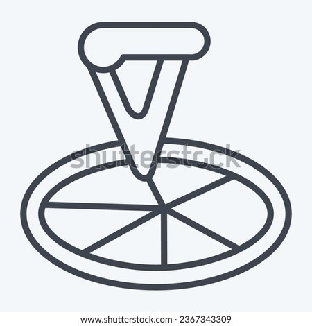 Icon Pizza. related to Breakfast symbol. line style. simple design editable. simple illustration