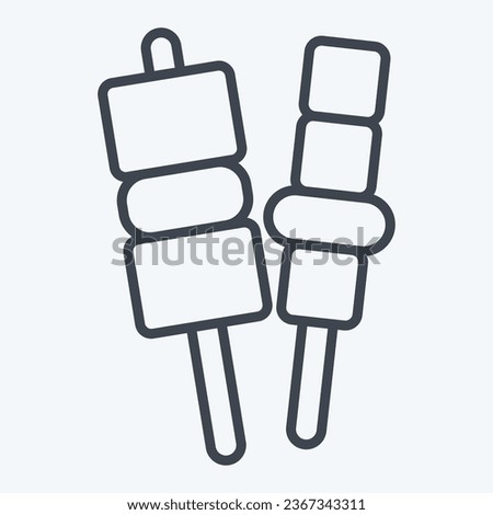 Icon Barbecue. related to Breakfast symbol. line style. simple design editable. simple illustration