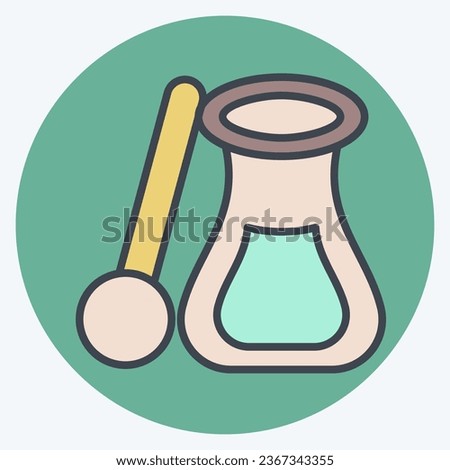 Icon Dressing. related to Breakfast symbol. color mate style. simple design editable. simple illustration