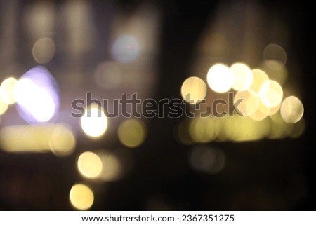 The colorful lights of motor vehicles blur and bokeh in the M Bloc area, CSW, South Jakarta, Indonesia, 22 August 2023 Royalty-Free Stock Photo #2367351275