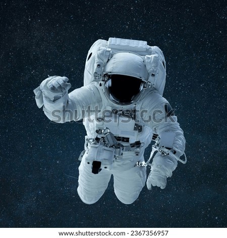 Astronaut in outer space over the planet Earth. Our home. ISS. Elements of this image furnished by NASA