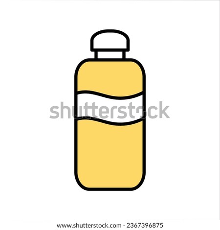 color line water bottles stock illustration 