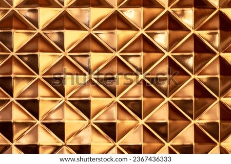 Modern background with geometric pattern in cooper shades Royalty-Free Stock Photo #2367436333