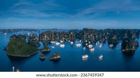 Ti Top island Ha Long Bay in blue hour. Asia destination.  Royalty-Free Stock Photo #2367459347