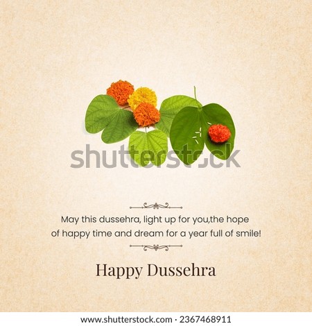 Happy Dussehra, Dussehra leaf, Happy Vijayadashmi Royalty-Free Stock Photo #2367468911