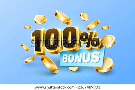 Bonus 100 Cash back service, financial payment label. Vector illustration Royalty-Free Stock Photo #2367489993
