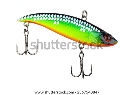 fishing bait, colorful fishing bait isolated from background Royalty-Free Stock Photo #2367548847