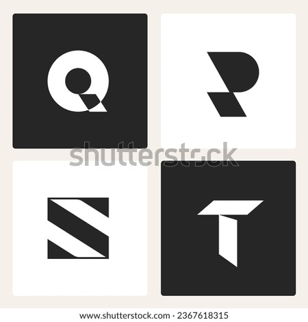 Vector Abstract Typography Letter Logo
