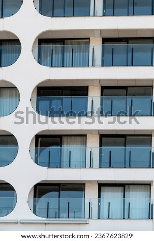 Detail of apartments,details of modern apartment building,windows