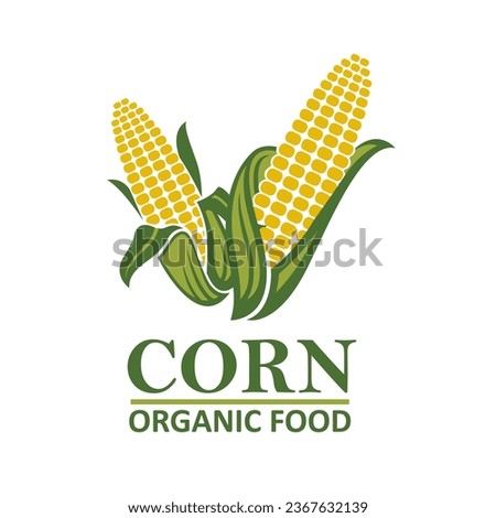 corn cob emblem isolated on white background Royalty-Free Stock Photo #2367632139