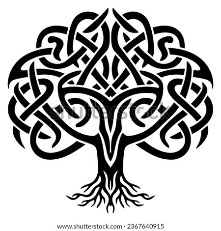 Tree in celtic knot style