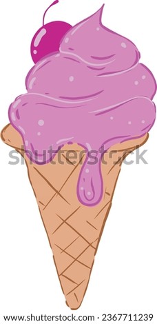 Vector illustration of Ice cream 