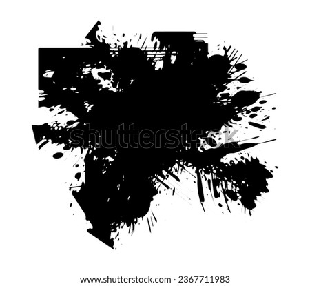 Black blob isolated on a white background