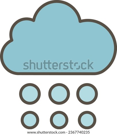 Cute illustration of clouds and snow