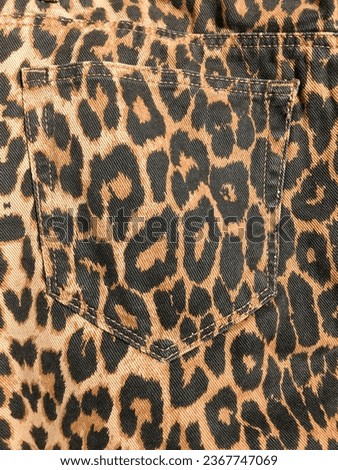Leopard pattern, fabric texture, background print in pants 