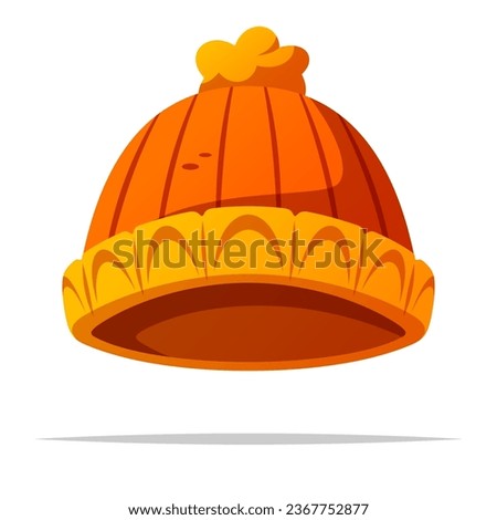 Warm hat vector isolated illustration