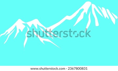 Alaska mountain background design in flat style suitable for wallpaper, icon, template, cover Royalty-Free Stock Photo #2367800831