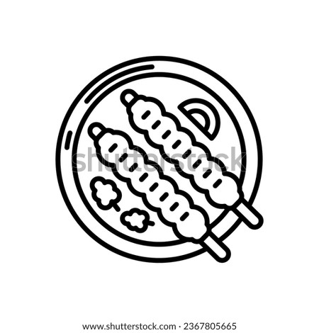 Kebab icon in vector. Illustration