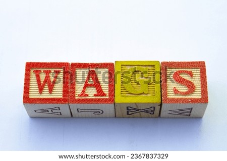 The term wags isolated on a clear background with copy space