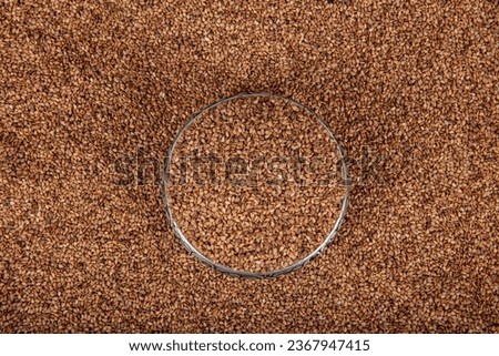 Roasted sesame seed. Pile of sesame seeds as background, spice or seasoning as background. Close-up Sesame seeds. Royalty-Free Stock Photo #2367947415