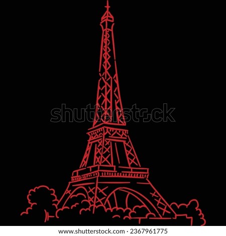 Eiffel Tower. Transport yourself to the heart of Paris with our Eiffel Tower illustration