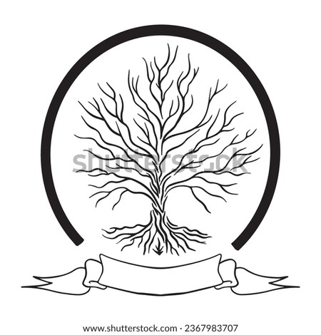 Tree logo Outlined ,good for graphic resources, printable art, suitable for design resources, logo, template designs, and more. 