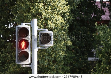 View of a red traffic light