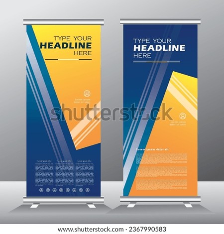 Business Roll up banner, vertical template design, business banner, flyer, pull up banner, modern x-banner and flag-banner advertising.