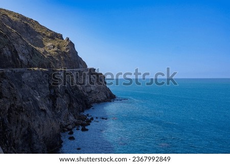 View of the Tyrrhenian Sea from Tindari on the island of Sicily, Italy