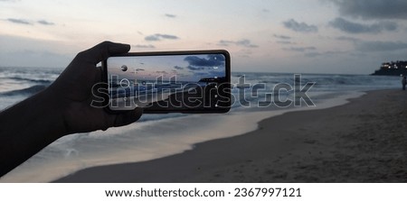 A beautiful evening sky from a beach through the camera eyes..