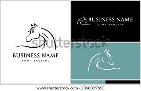 arabian horse line art template