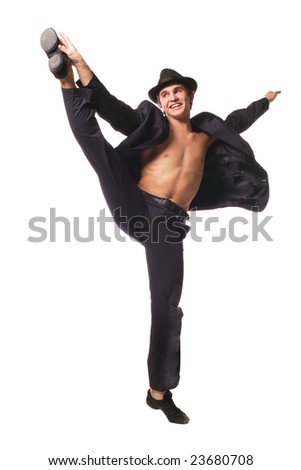 stylish and young modern style dancer is posing