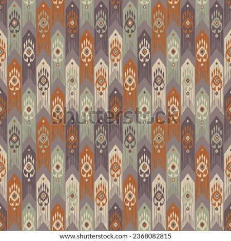 Textile digital Seamless Geometrical design ethnic style Indian motif Manual composition with watercolor Allover pattern flowers roses floral texture for cover fabric wrapping paper handmade print etc Royalty-Free Stock Photo #2368082815