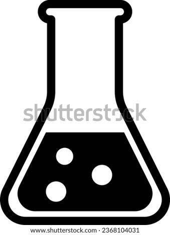 Laboratory glass icon vector . Chemistry flask icon