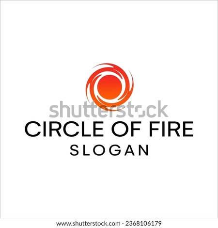 Fire circle vector illustration. Brush painted fireball isolated on white texture. Flaming orange and red gradient ring. Editable element for your design. Fire enso circle design
