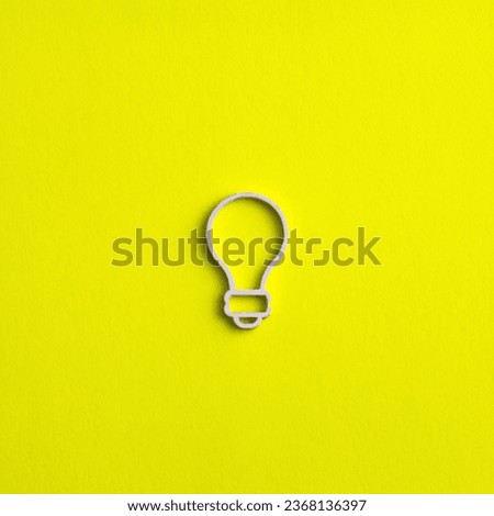Light bulb on yellow color background - Creativity and innovation concept, graphic resource for design