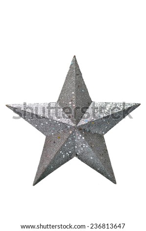 Bronze star on top of christmas tree