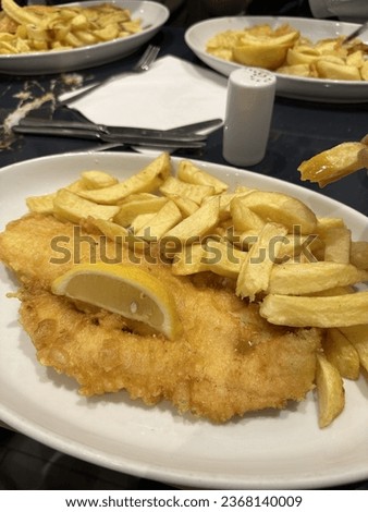 Fish and chips famous British food 