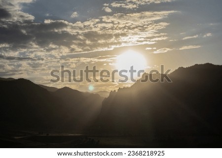 mountain range a sunset in colorado 