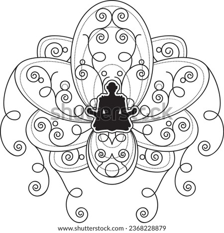 Yoga In Lotus Mandala Design