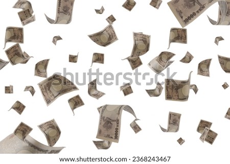Image of bills flying around