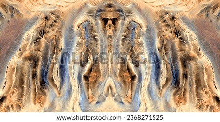  the sources of the Nile, abstract symmetrical photograph of the deserts of Africa from the air, conceptual photo, diffuser filter,