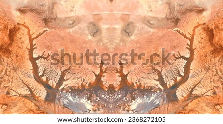  after the battle, abstract symmetrical photograph of the deserts of Africa from the air, conceptual photo, diffuser filter,