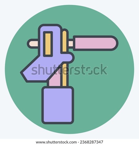 Icon Electrode Holder 3. related to Welder Equipment symbol. color mate style. simple design editable. simple illustration