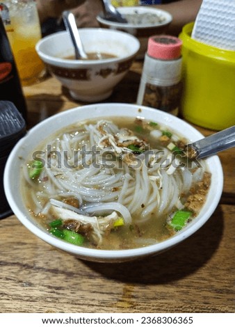 Soto Kudus is a typical food like soup made from meat and vegetable stock, Semarang Indonesia