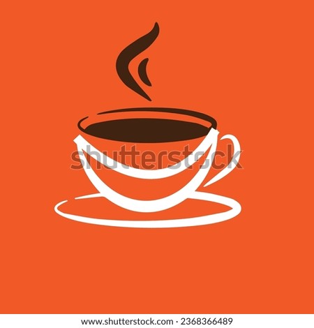  black espresso coffee cup site view isolated white background  