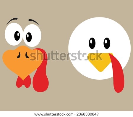 Thanksgiving Turkey Face svg, clip art