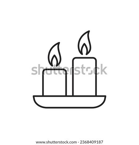 Candlelight icon vector illustration. Candl light on isolated background. Flame sign concept.